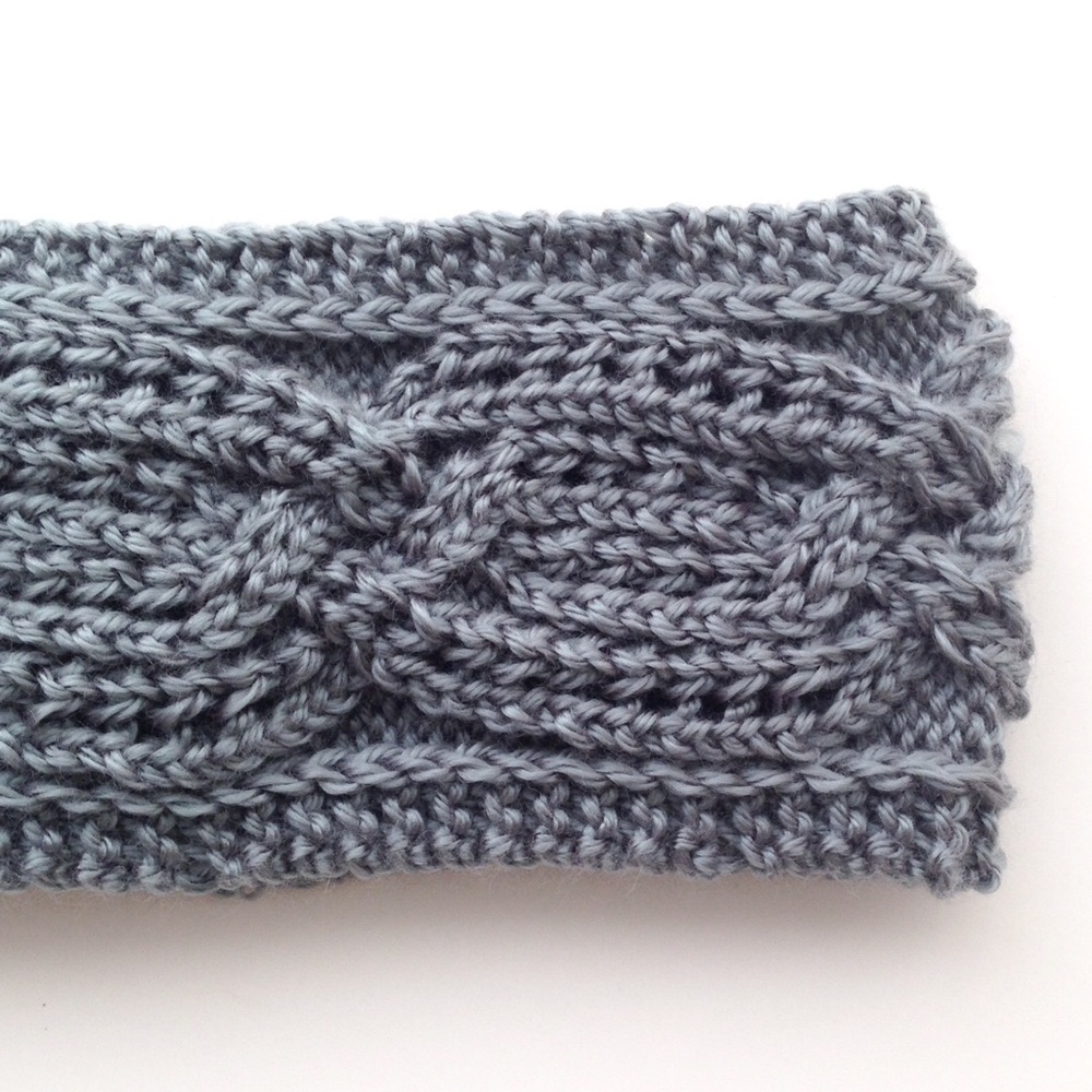 Knitted Headband & Cowl Set, Cables + Texture, Soft Silk/Wool/Cashmere, Women